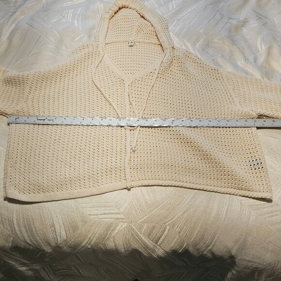 Women’s POL Cream Knit Hoodie in Perfect Condition, Small - Picture 7 of 11
